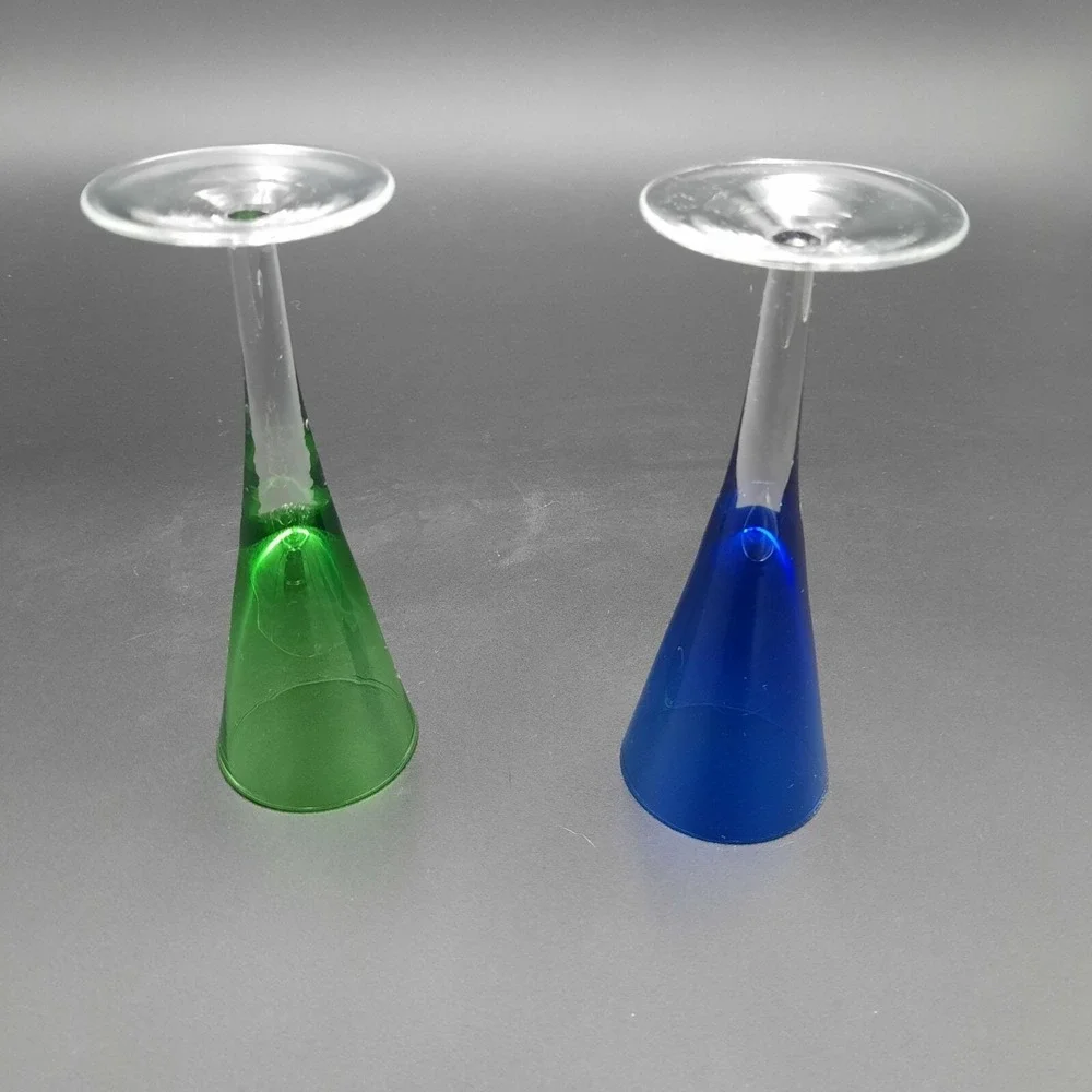 Vintage Glass Martini Cocktail Glasses Set Of 2‎